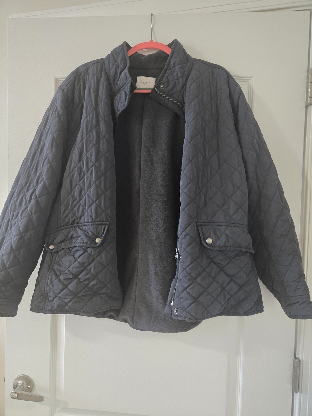 LOFT Women's Quilted Navy Jacket